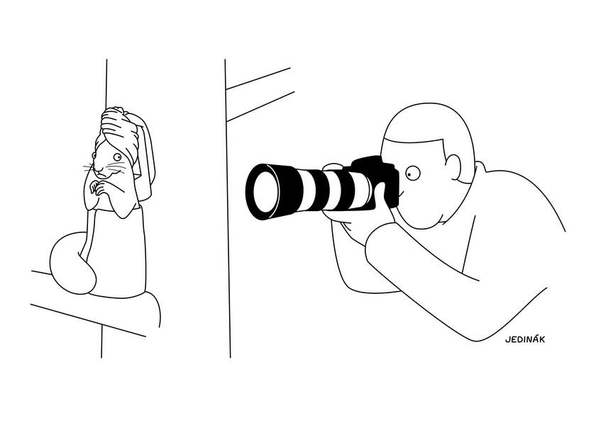 Invasion of privacy, cartoon for The American Bystander