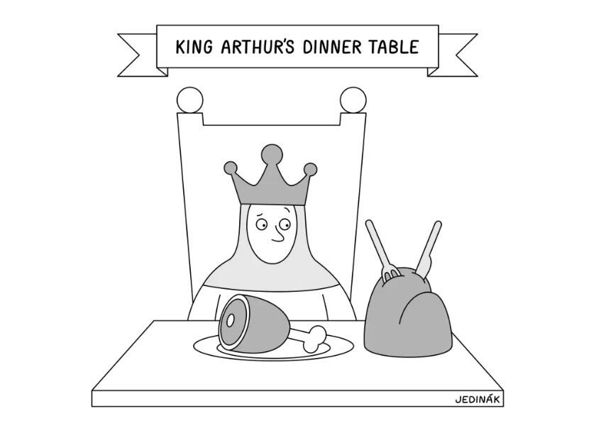 Cuttlery, cartoon for The American Bystander